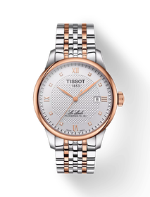Front view of the watch Tissot Le Locle Powermatic 80 with shadow