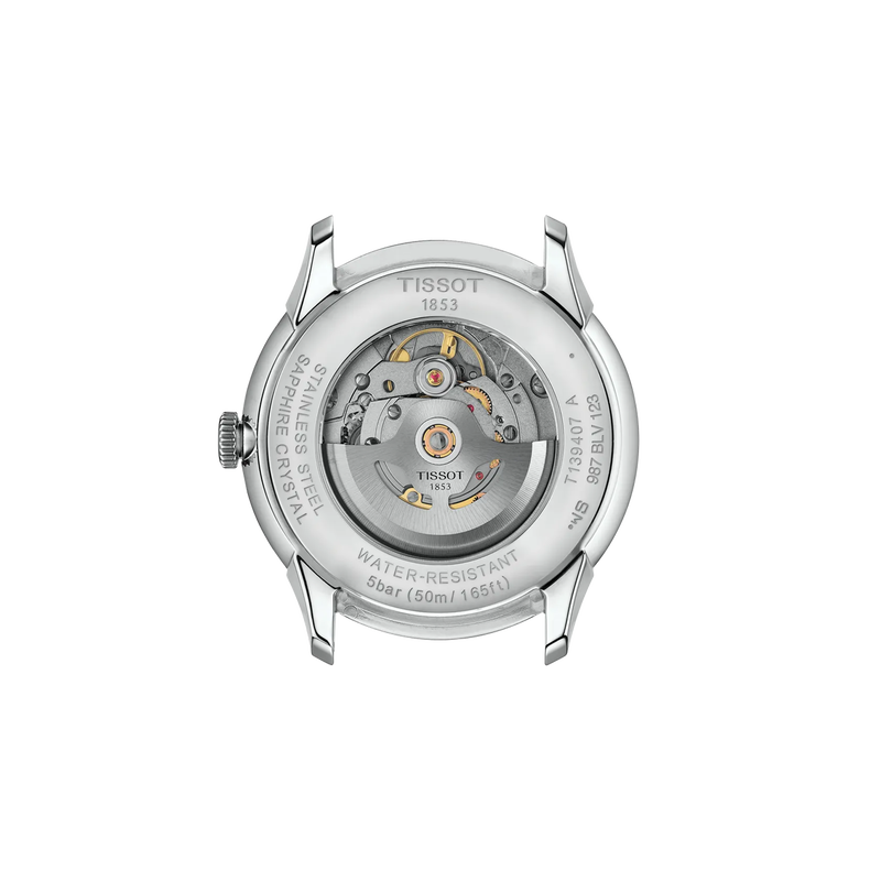 Back view of the watch case Tissot Chemin des Tourelles 42mm