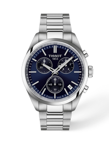 Front view of the watch Tissot PR 100 40mm with shadow