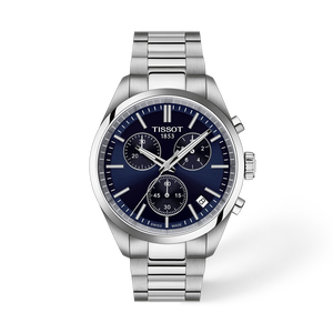Front view of the watch Tissot PR 100 40mm with shadow