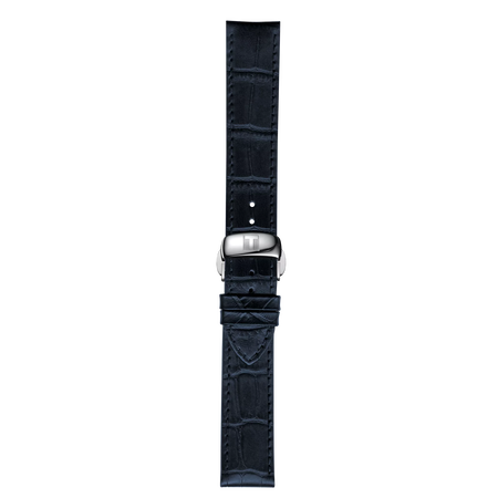 TISSOT ブルー レザーストラップ 19mmの正面図