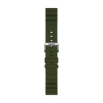 Front view of Tissot Official Khaki Silicone Strap Lugs 22 mm