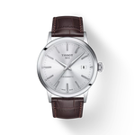 Front view of the watch Tissot Classic Dream Swissmatic with shadow