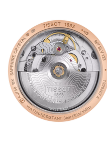 Back view of the watch case Tissot Vintage Powermatic 80 Lady 18K Gold