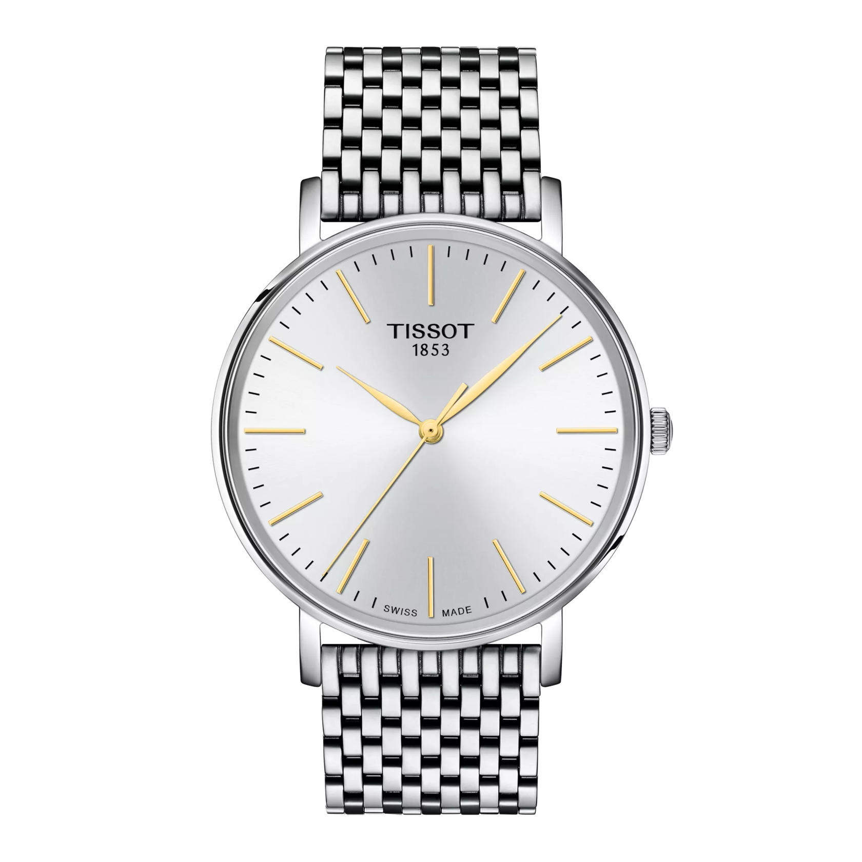 Vista frontal del reloj Tissot Everytime 40mm