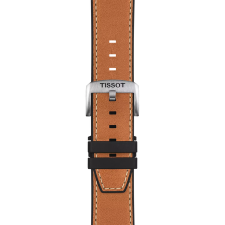 TISSOT ブラウン レザー ストラップ 23mmのズーム