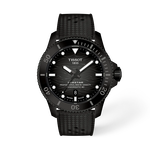 Vue de face de la montre Tissot Seastar 2000 44mm avec ombre