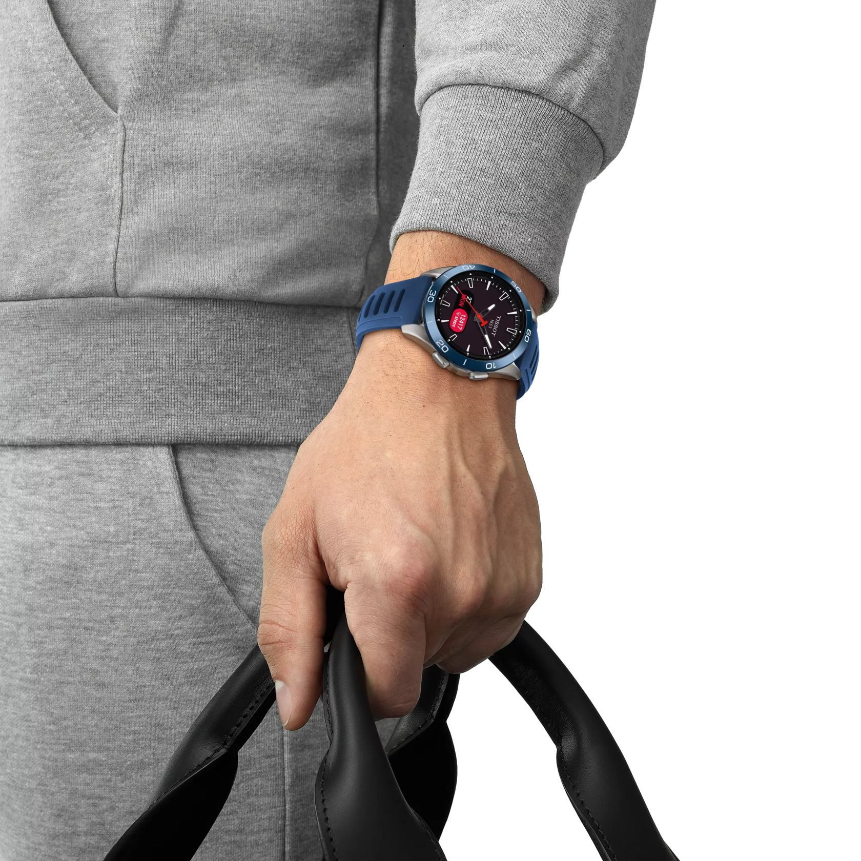 Simulation of the watch Tissot T-Touch Connect Sport 43.75mm on a wrist