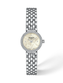 Front view of the watch Tissot Lovely Round 19.5mm with shadow