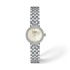Front view of the watch Tissot Lovely Round 19.5mm with shadow