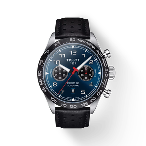 Front view of the watch Tissot PRS 516 Automatic Chronograph with shadow