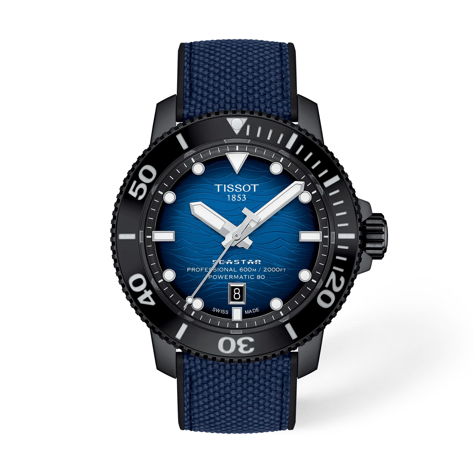 Graded blue-black