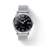 Front view of the watch Tissot Heritage Visodate with shadow