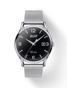 Front view of the watch Tissot Heritage Visodate with shadow