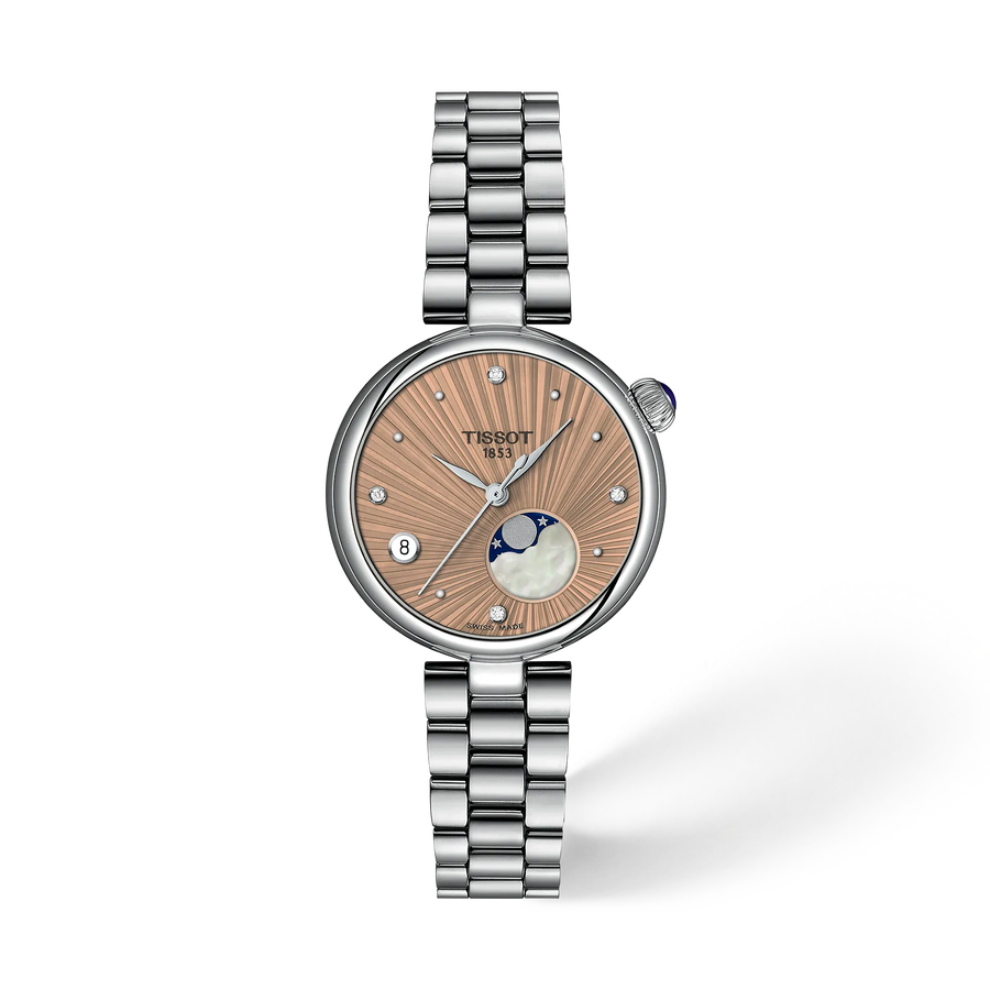 Front view of the Tissot Désir 29.6mm with beige dial