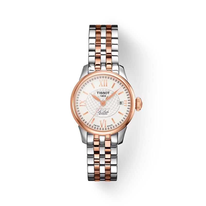 Front view of the watch Tissot Le Locle 25.3mm with shadow