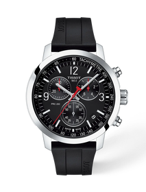 Front view of the watch Tissot PRC 200 43mm with shadow