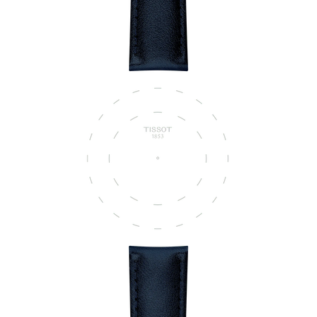 Focus on the lugs of Tissot Official Blue Synthetic Strap Lugs 20 mm