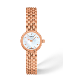 Vista frontal del reloj Tissot Lovely Round 19.5mm con sombra