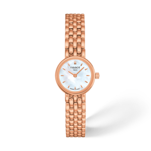 Front view of the watch 天梭Lovely Round系列19.5mm with shadow