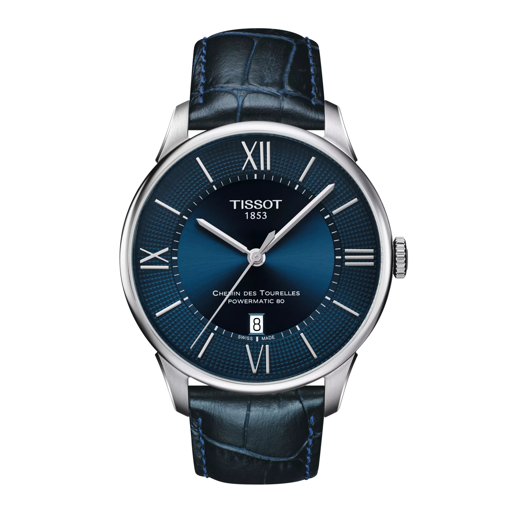 Front view of the watch Tissot Chemin des Tourelles Powermatic 80