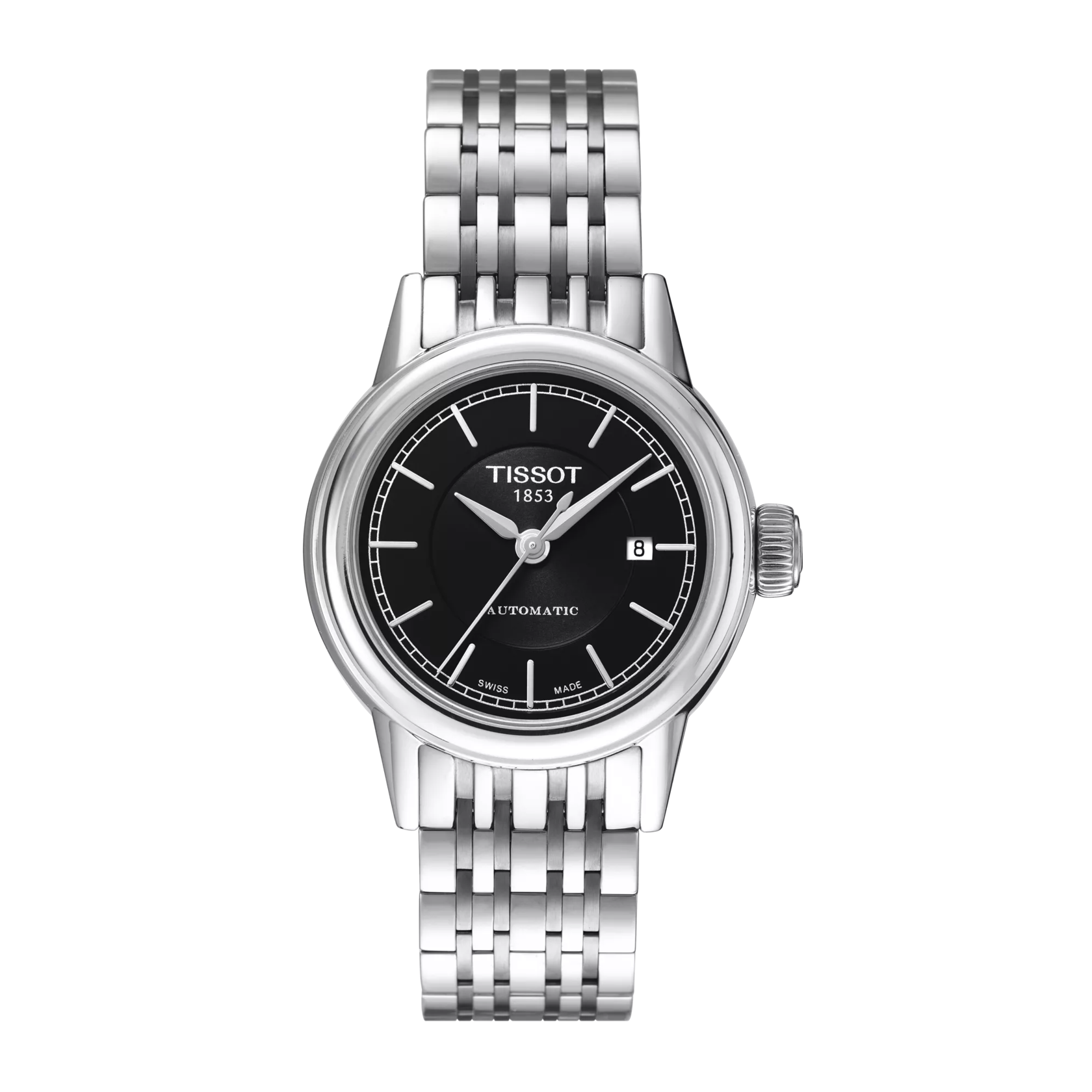 Front view of the watch Tissot Carson Automatic Lady