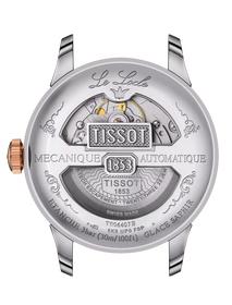 มุมมองด้านหลังของตัวเรือนนาฬิกา Tissot Le Locle Powermatic 80