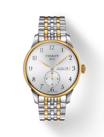 Front view of the watch Tissot Le Locle Automatique Petite Seconde with shadow