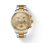 Vista frontal del reloj Tissot Chrono XL Classic con sombra