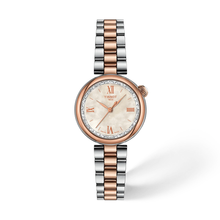 Front view of the watch Tissot Desir 28mm with shadow