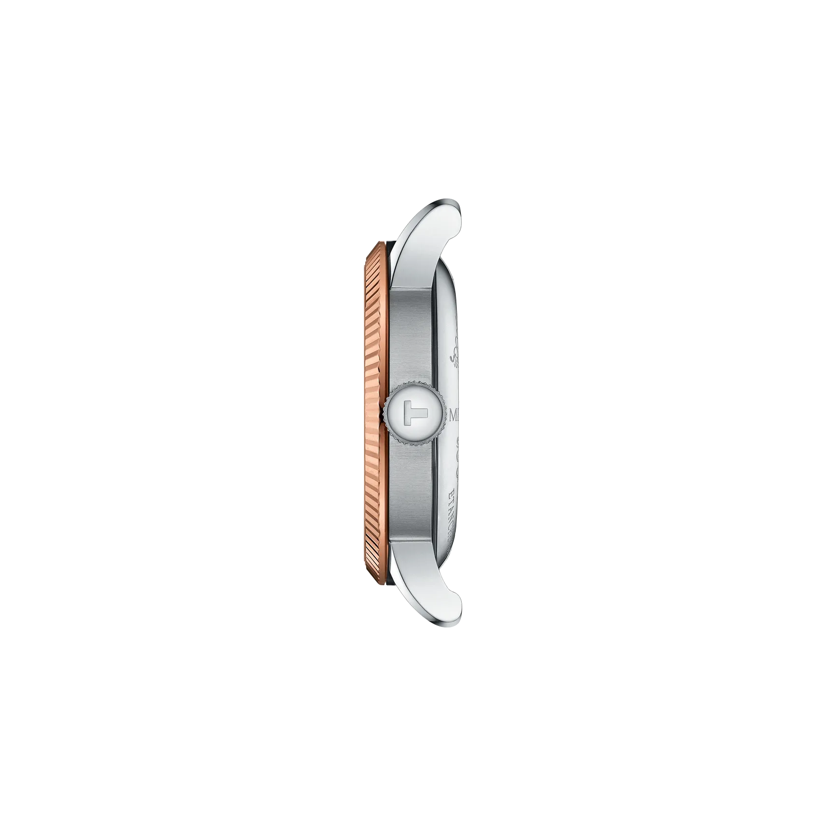 Profile view of the watch case Tissot Le Locle Gold 39.3mm