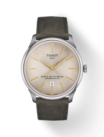 Front view of the watch 天梭杜魯爾系列42mm with shadow