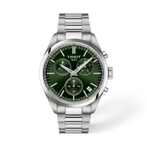 Front view of the watch Tissot PR 100 40mm with shadow