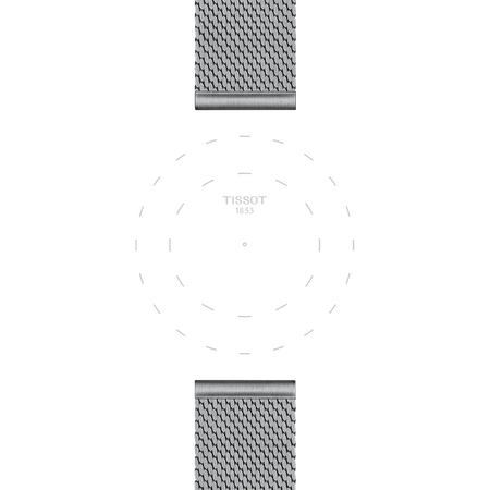 Focus on the lugs of Tissot Official Steel Milanais Bracelet Lugs 22 mm