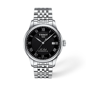 Front view of the watch Tissot Le Locle 39.3mm with shadow