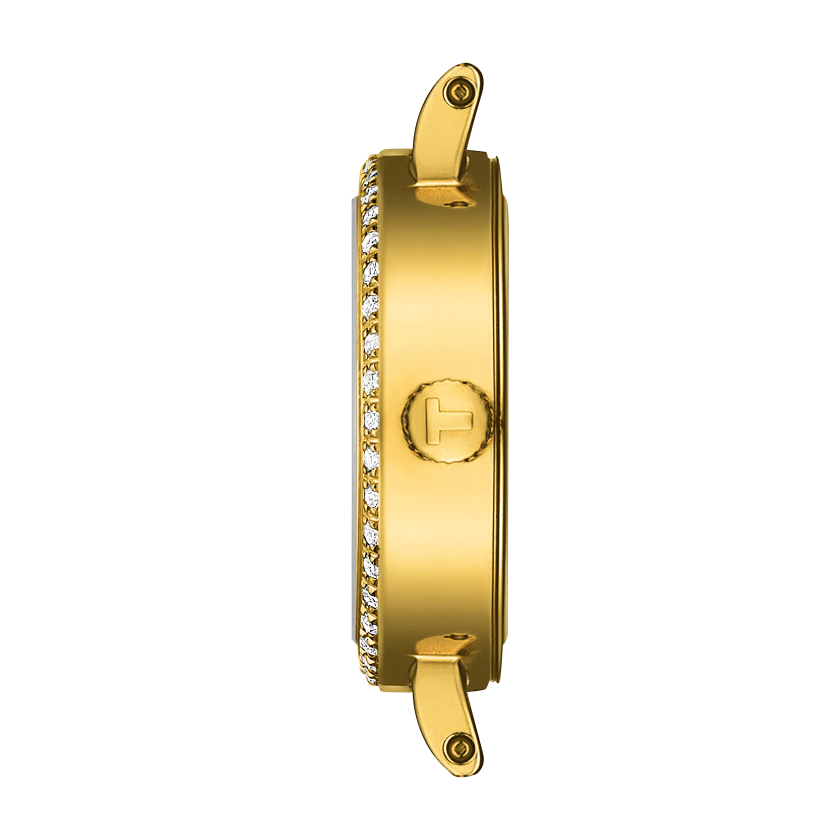 Profile view of the watch case Tissot Lovely Round 19.5mm