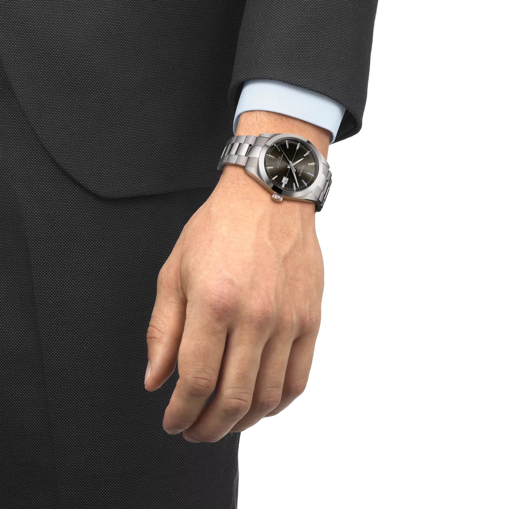Simulation of the watch Tissot Gentleman Powermatic 80 Silicium on a wrist
