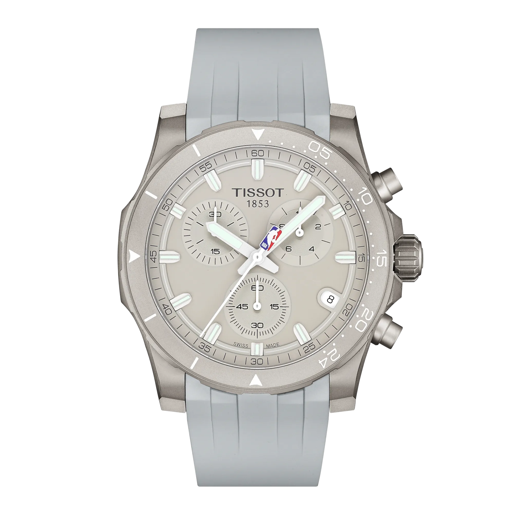 Front view of the watch Tissot Supersport NBA 2026 42mm