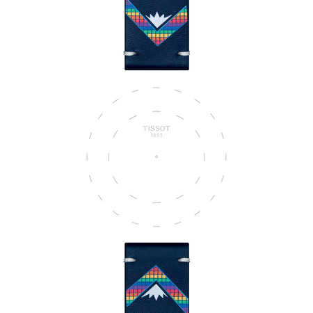 Focus on the lugs of 天梭 NBA 皮革表带丹佛掘金队 