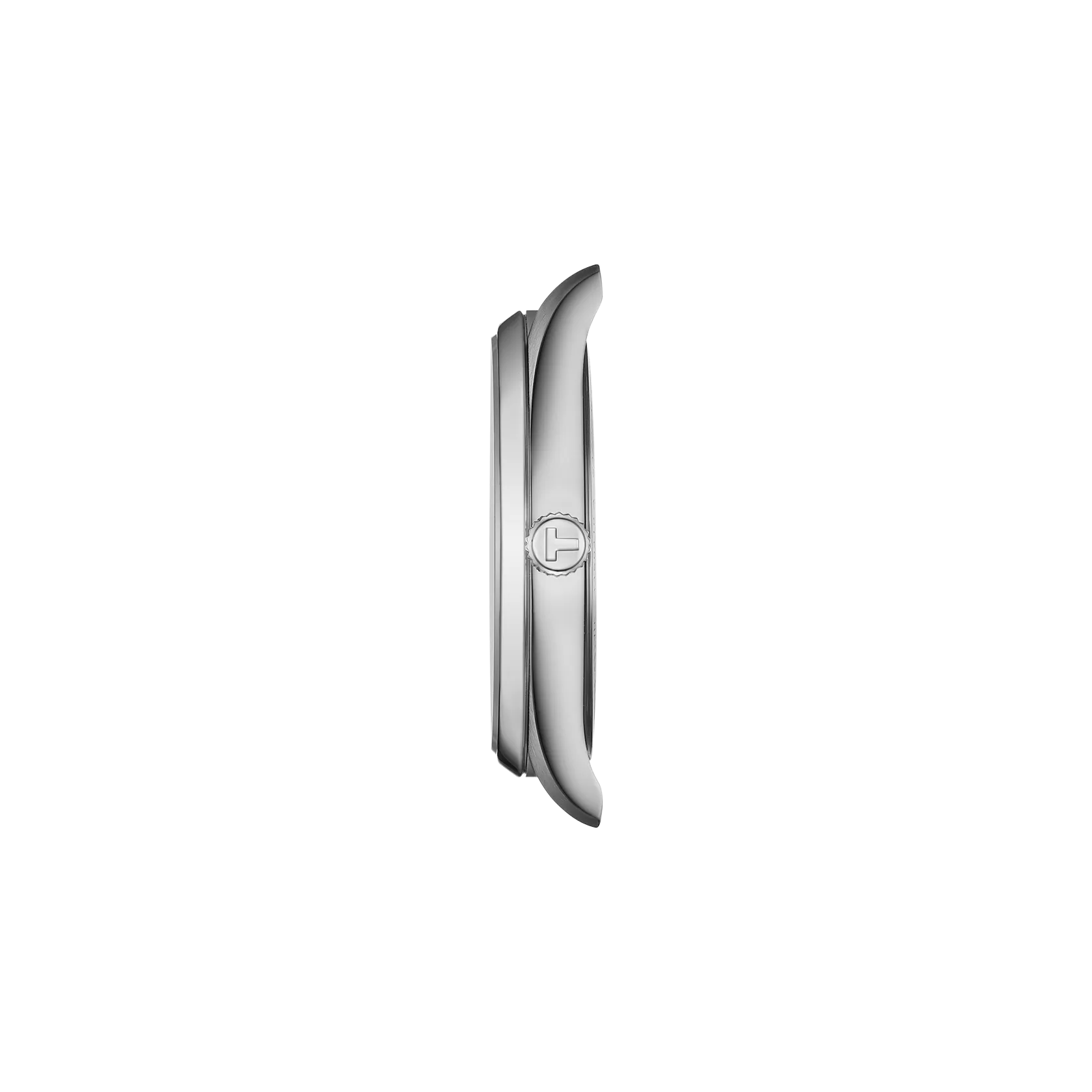 Profile view of the watch case Tissot PR 100 40mm