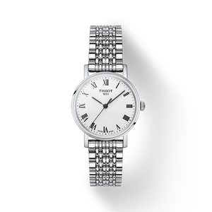 Front view of the watch 天梭Everytime系列30mm with shadow