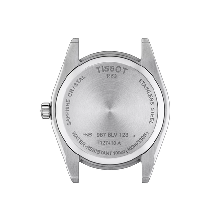 Back view of the watch case Tissot Gentleman