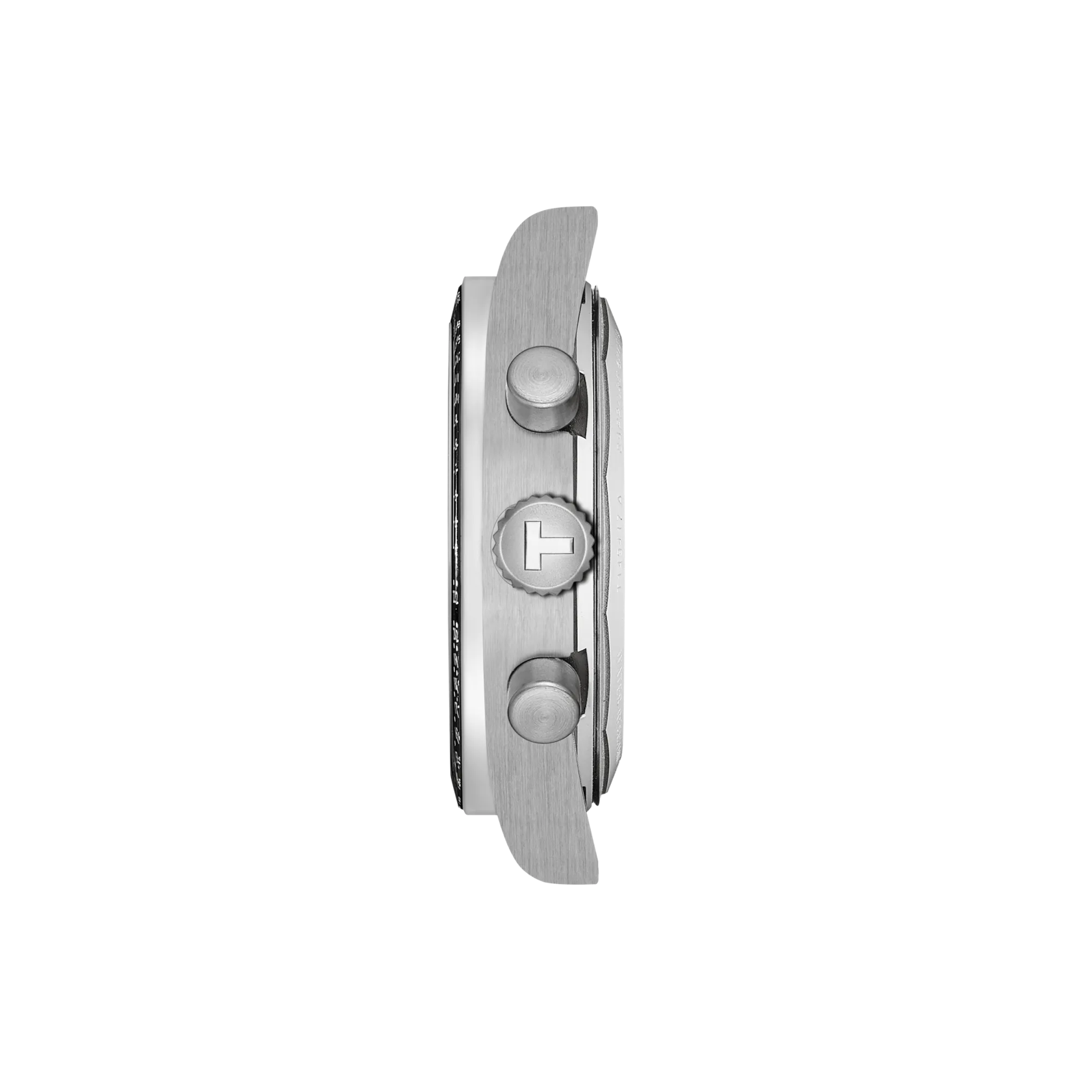 Profile view of the watch case Tissot PR516 40mm