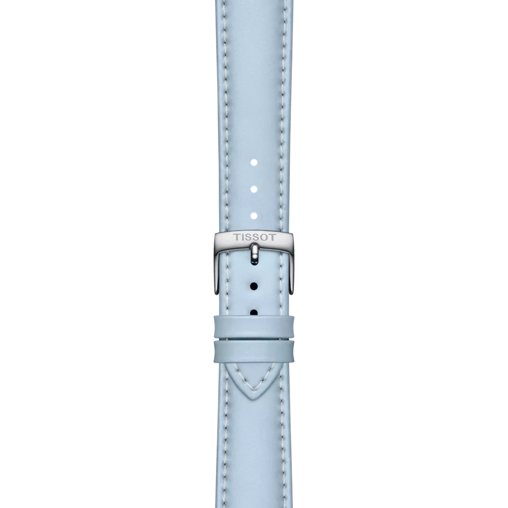 Zoom on Tissot Official Blue Leather Strap Lugs 18 mm