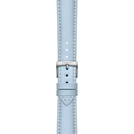 Zoom on Tissot Official Blue Leather Strap Lugs 18 mm