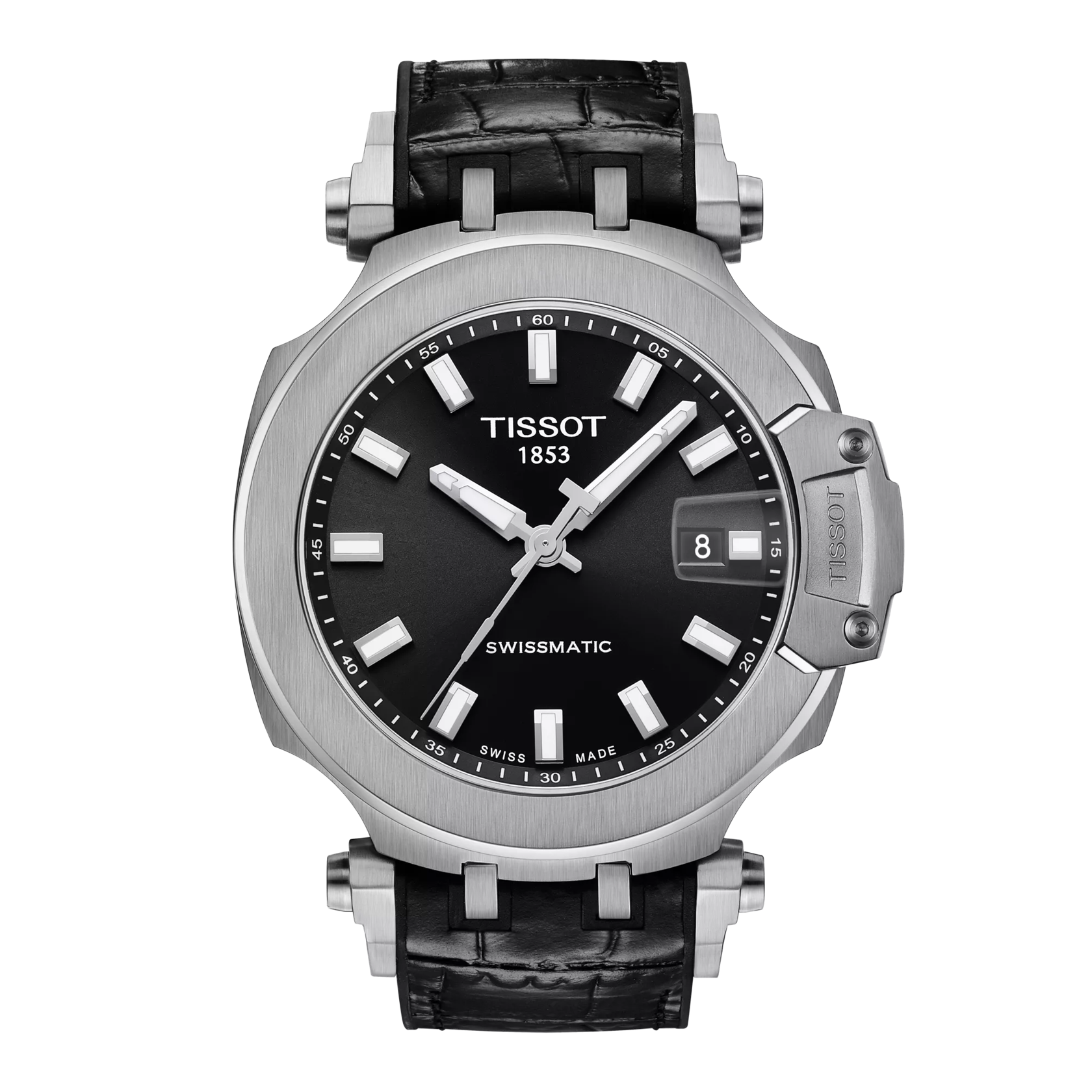 Front view of the watch Tissot T-Race Swissmatic