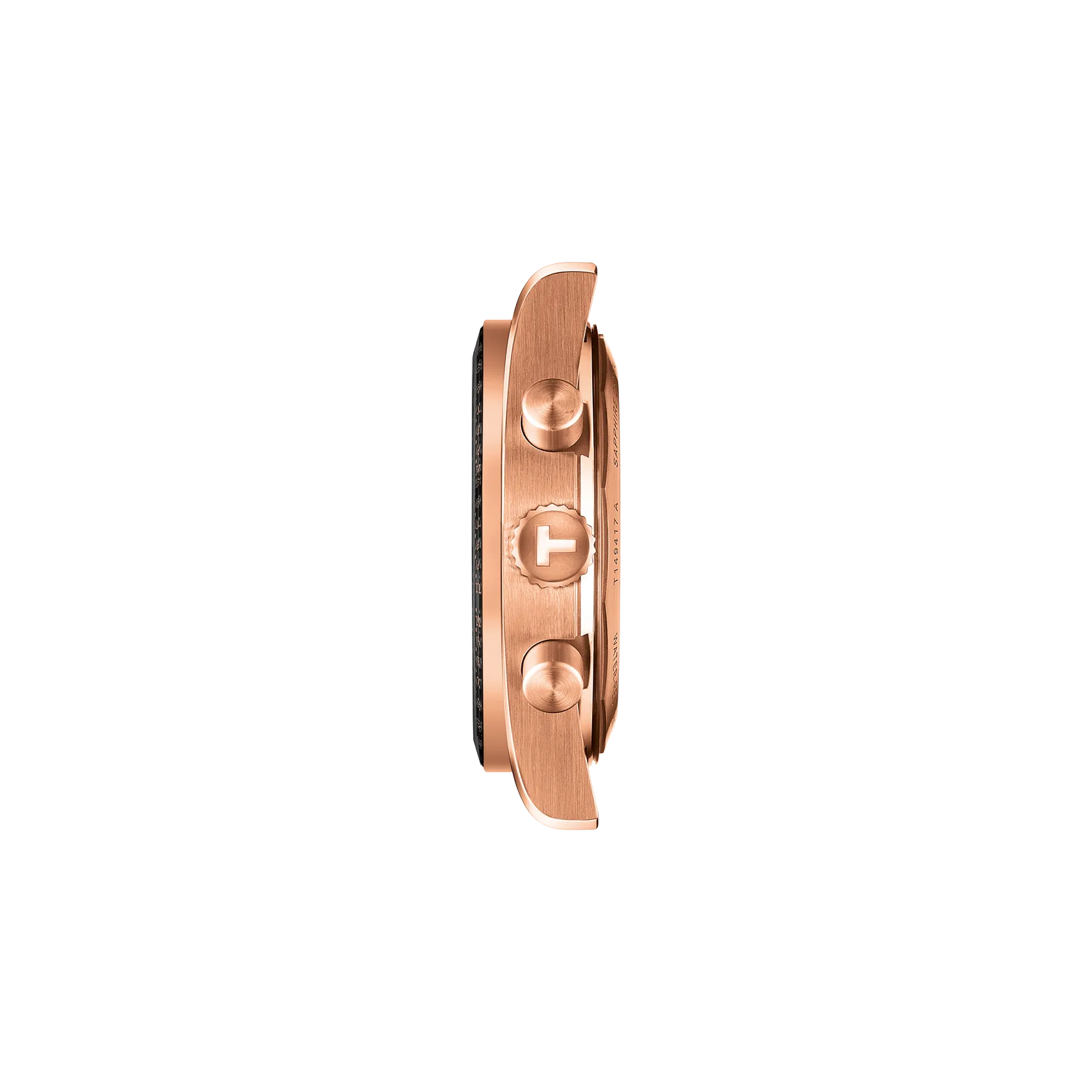 Profile view of the watch case Tissot PR516 40mm