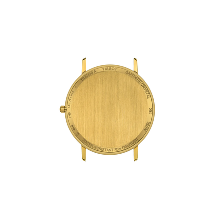 Back view of the watch case Tissot Goldrun Gold 38mm