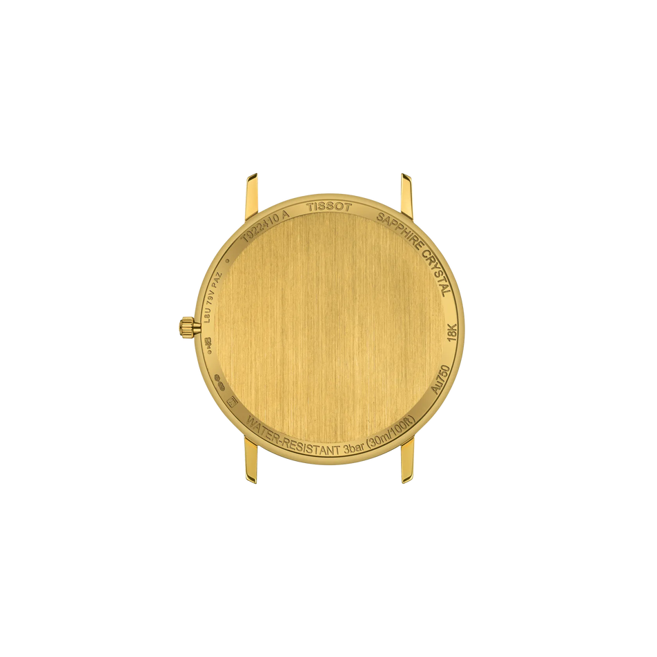 Back view of the watch case Tissot Goldrun Gold 38mm
