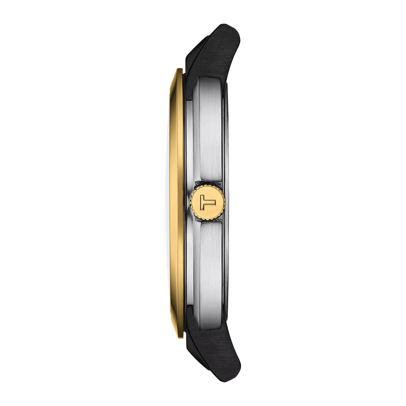 มุมมองด้านข้างของตัวเรือนนาฬิกา Tissot Heritage Memphis Gent